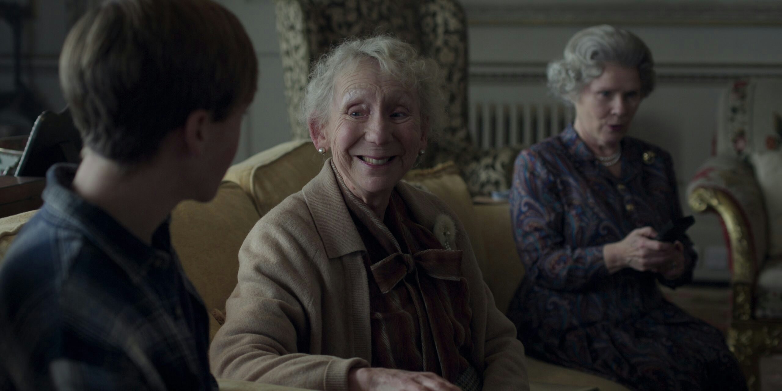 Marcia Warren aka Val as Queen Elizabeth The Queen Mother in The Crown