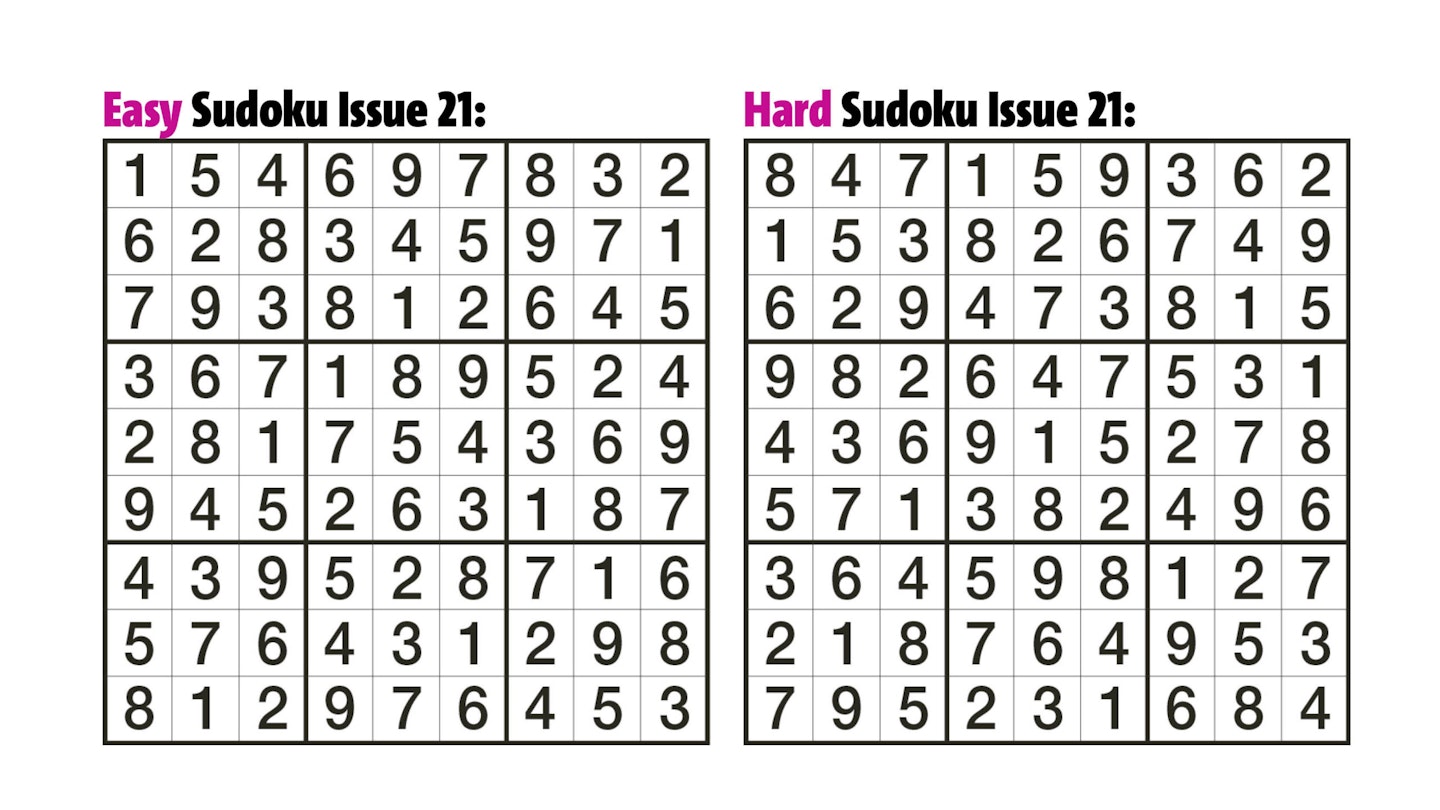 Sudoku Answers Issue 21