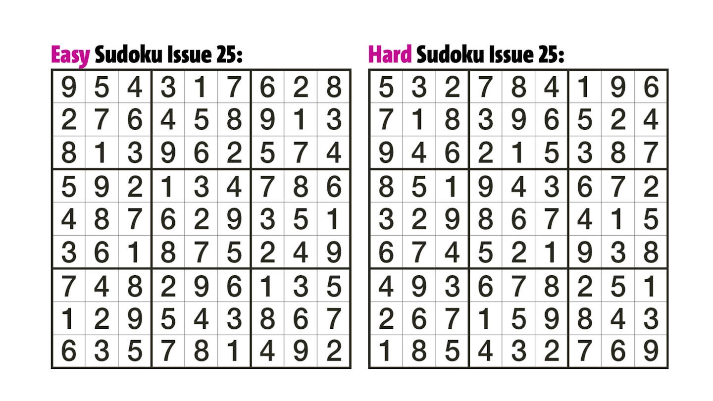 Sudoku Answers Issue 25