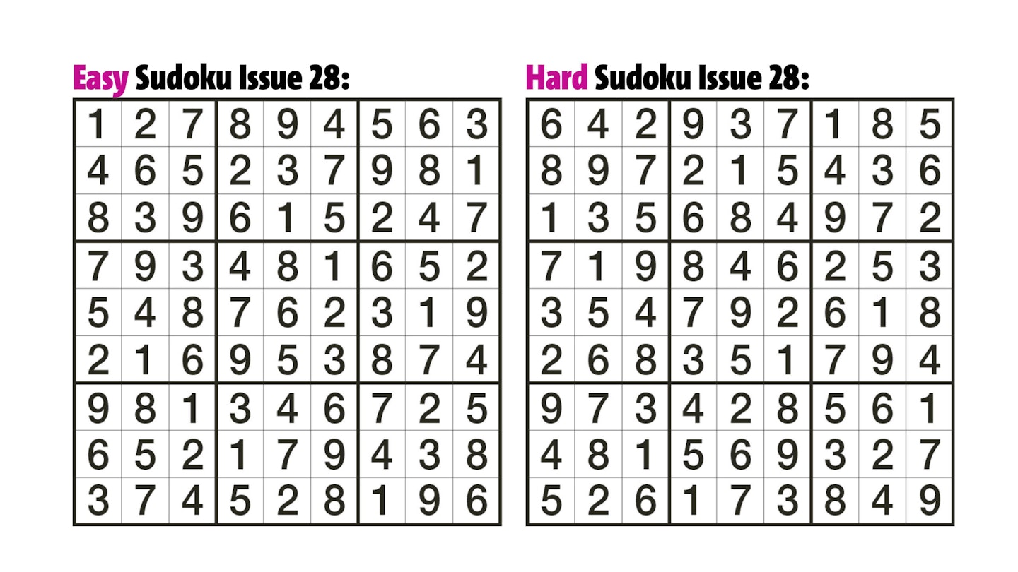 Sudoku Answers Issue 28