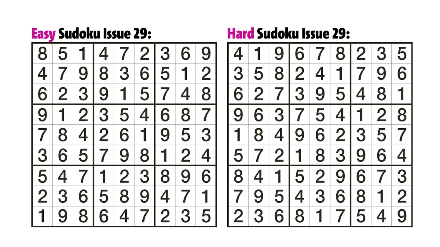 Sudoku Answers Issue 29