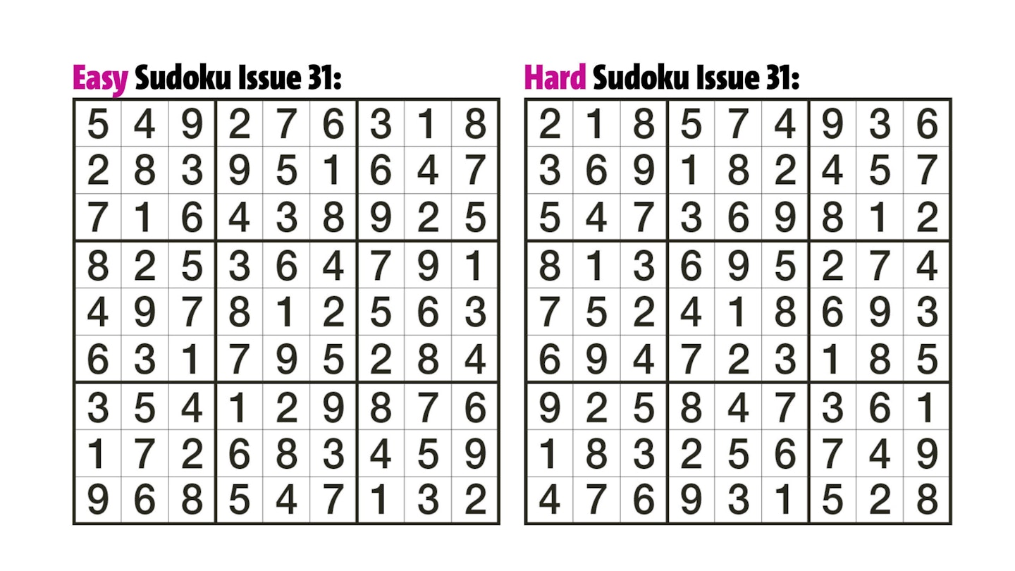 Sudoku Answers Issue 31