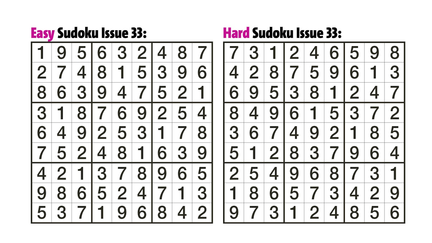 Sudoku Answers Issue 33