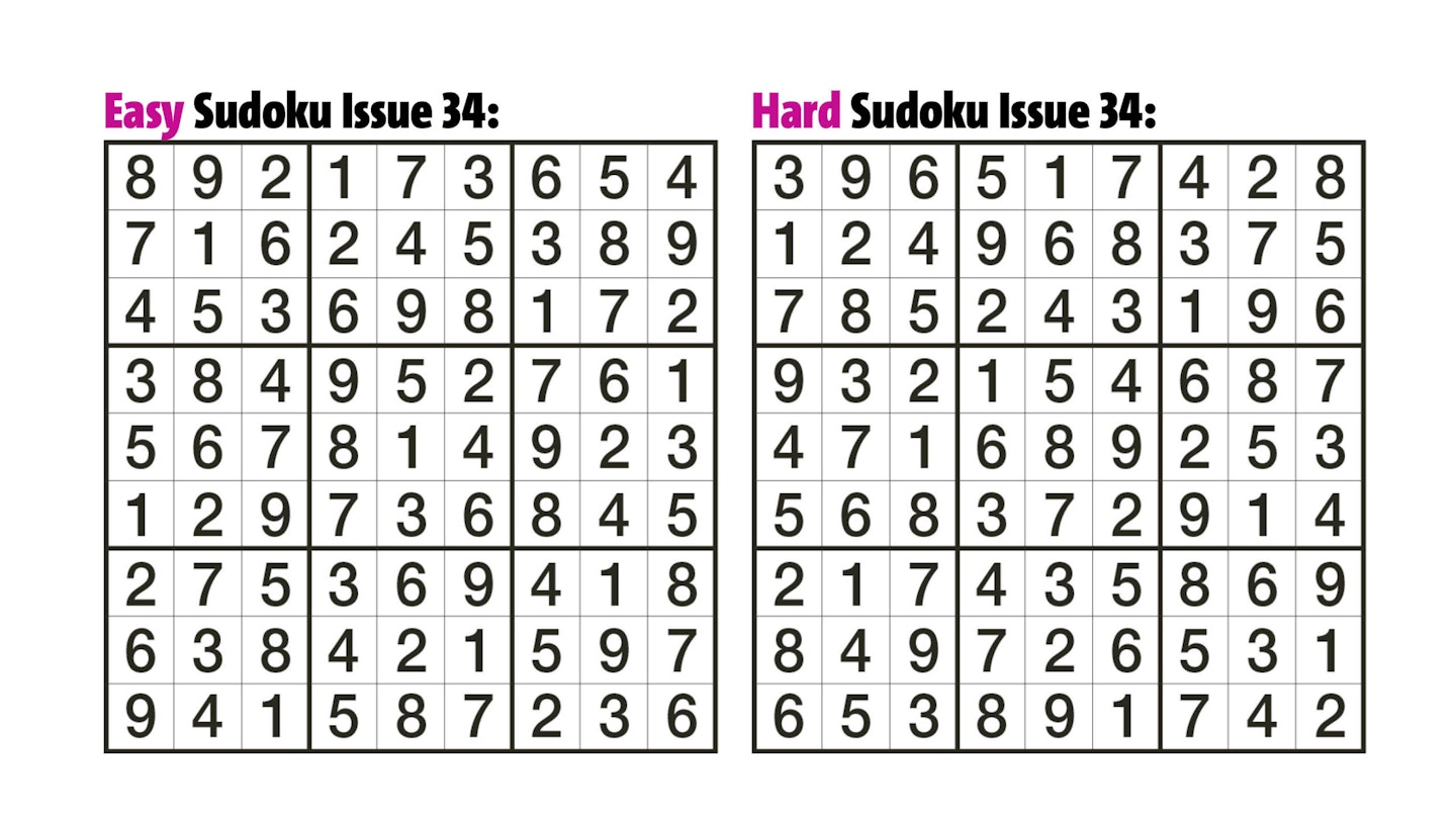 Sudoku Answers Issue 34