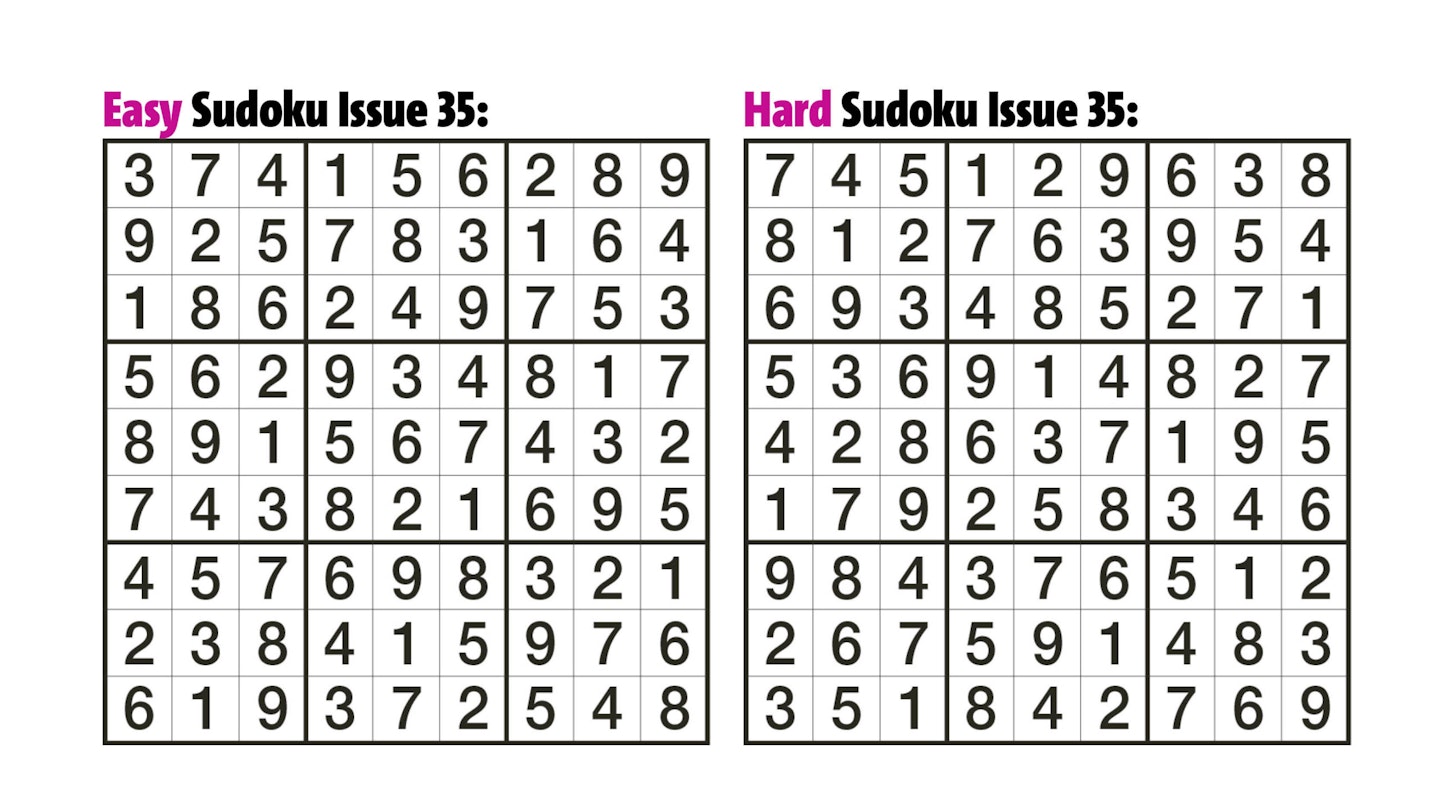 Sudoku Answers Issue 35