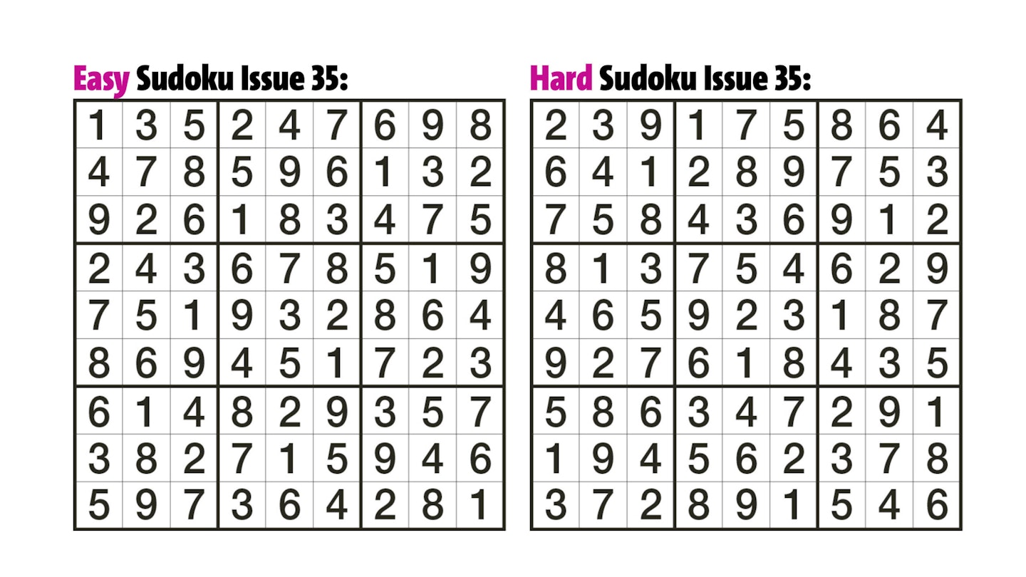 Sudoku Answers Issue 36