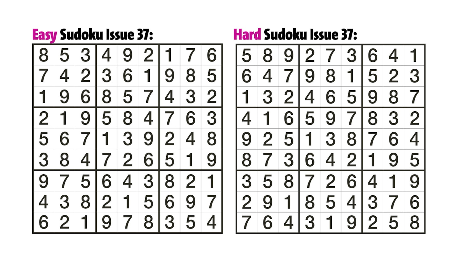 Sudoku Answers Issue 37