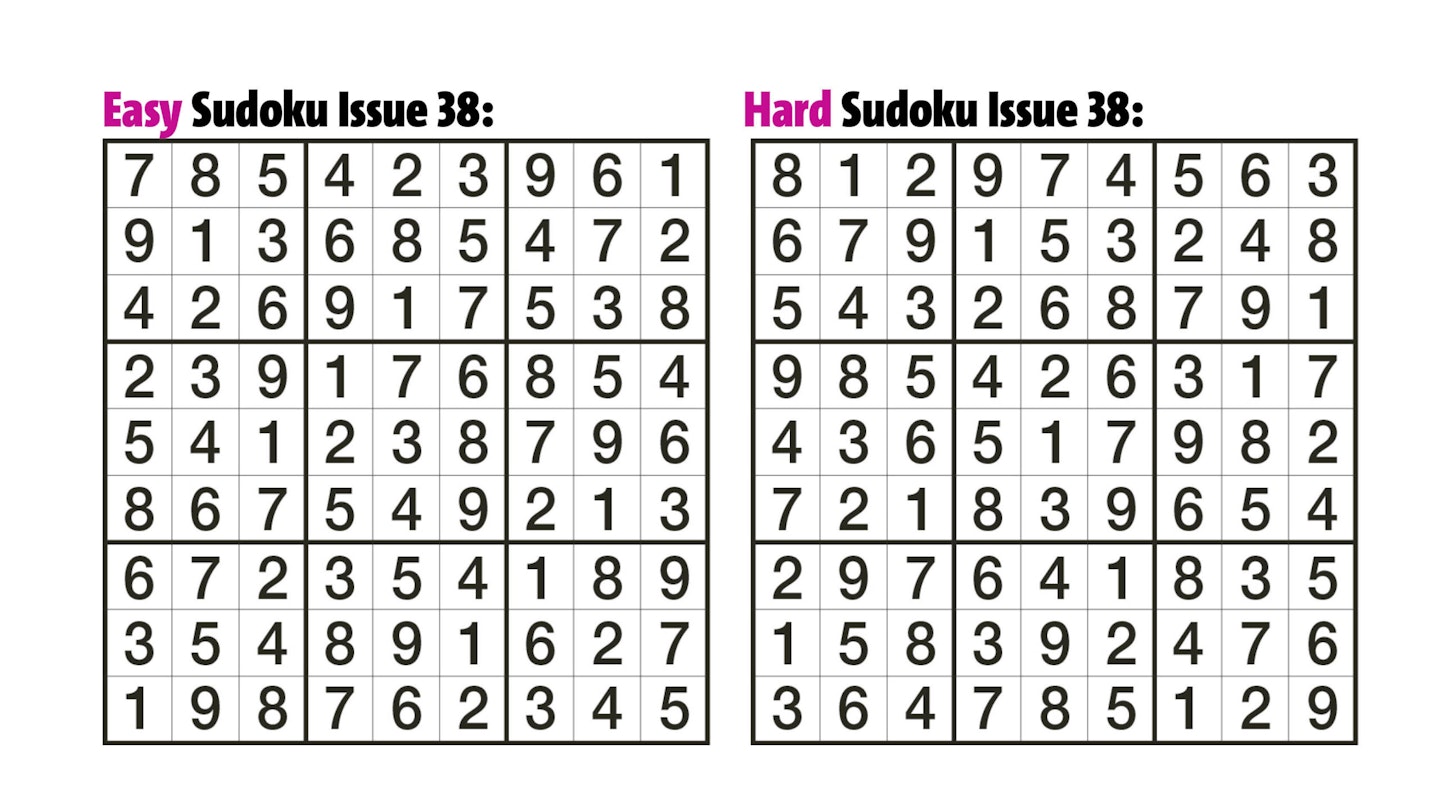 Sudoku Answers Issue 38
