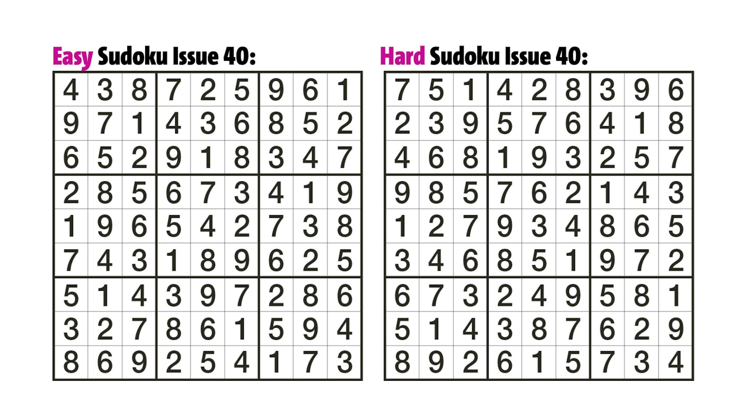 Sudoku Answers Issue 40