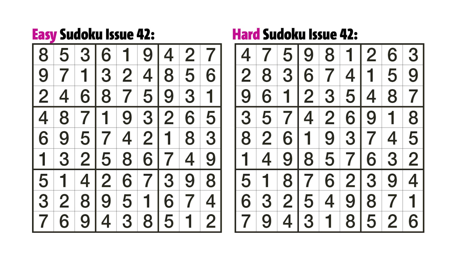 Sudoku Answers Issue 42