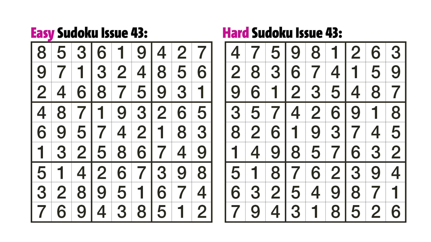 Sudoku Answers Issue 43