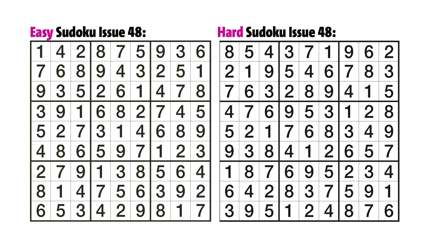 Sudoku Answers Issue 48