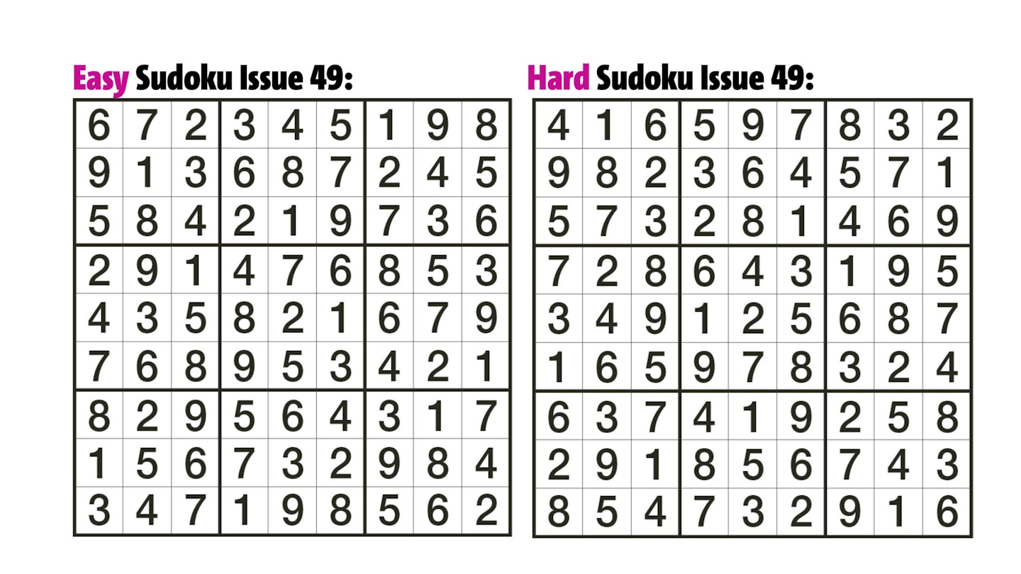 Sudoku Answers Issue 49