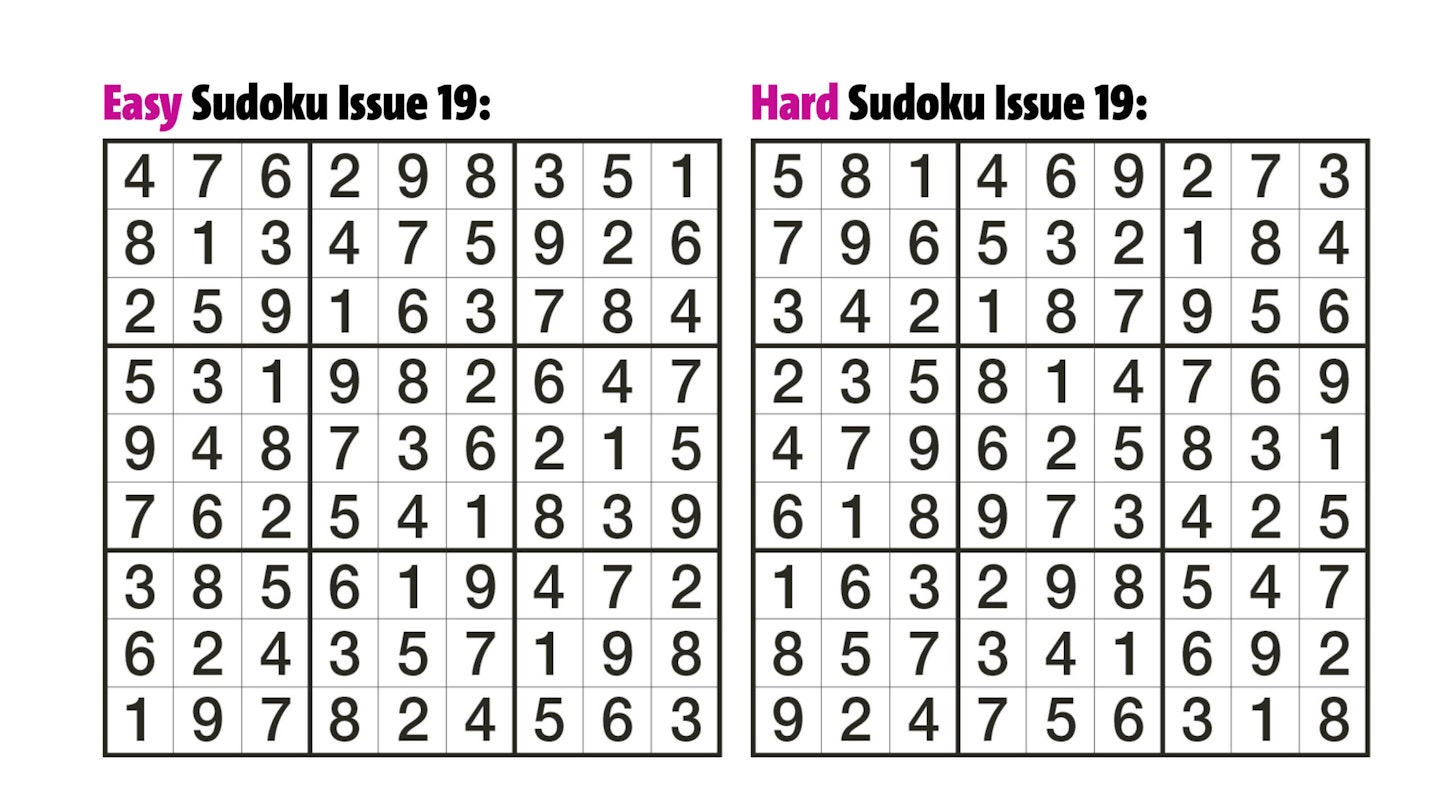 Sudoku Answers Issue 19