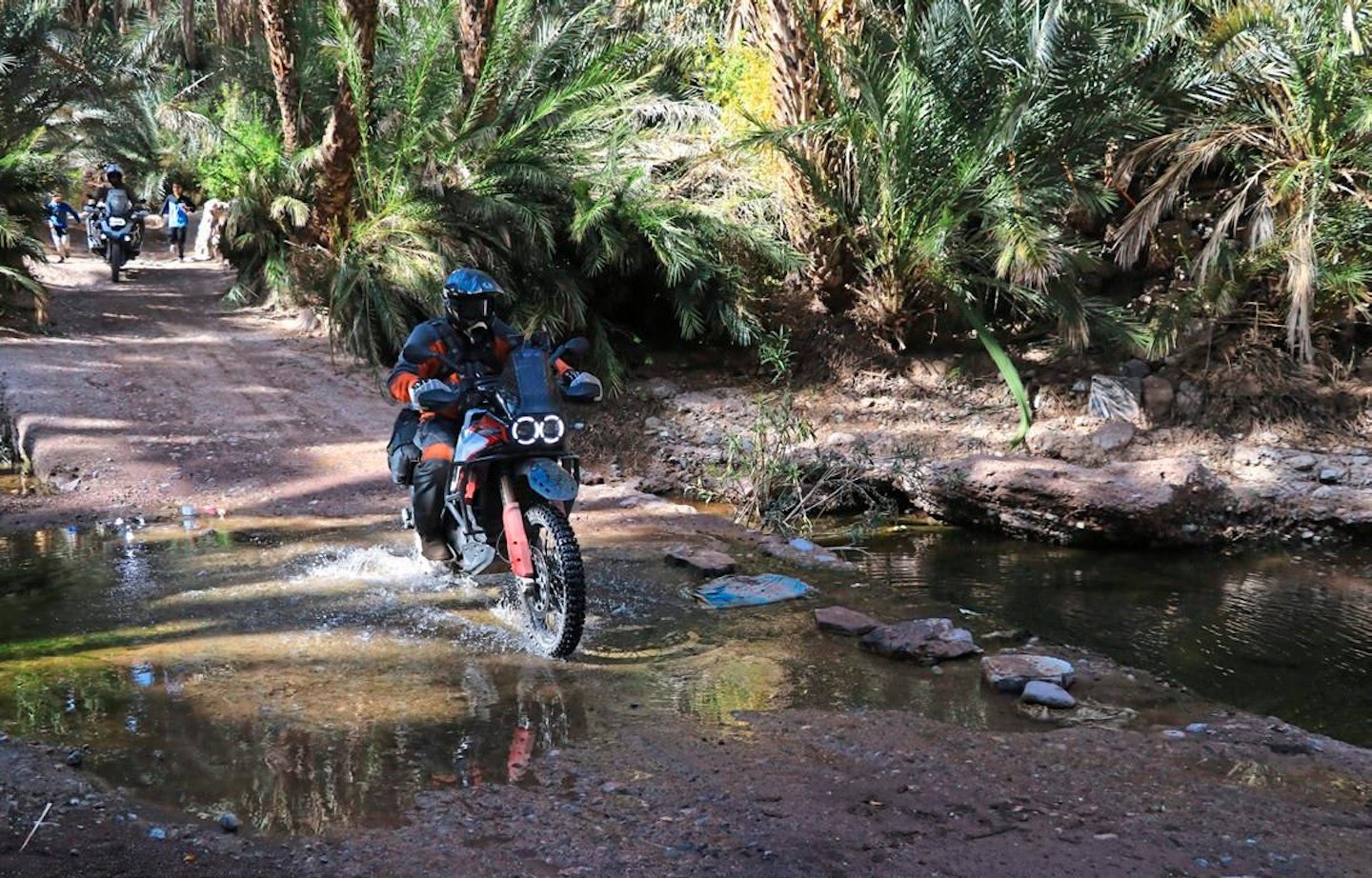 riding across water