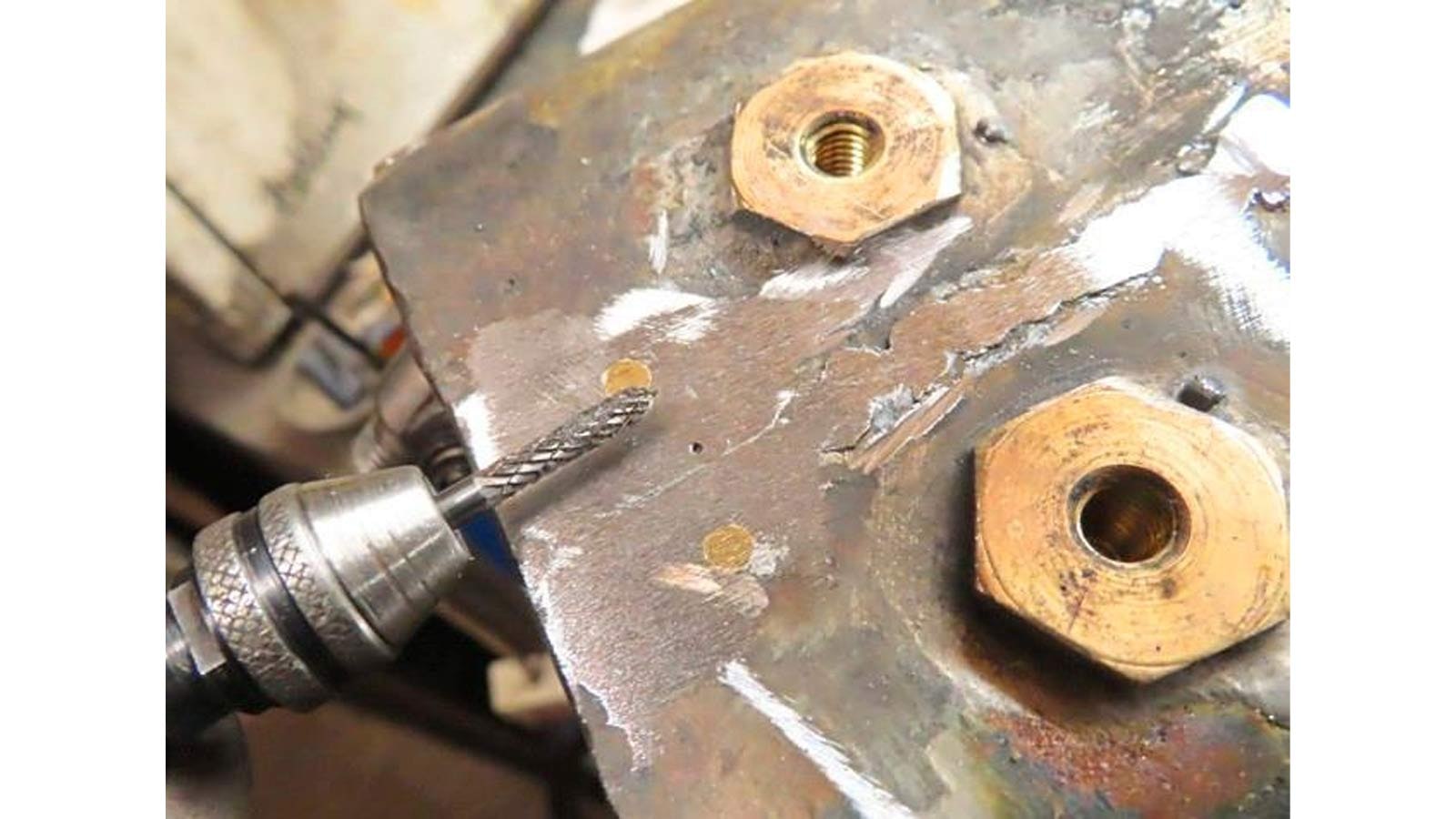 small burr on a Dremel tool
