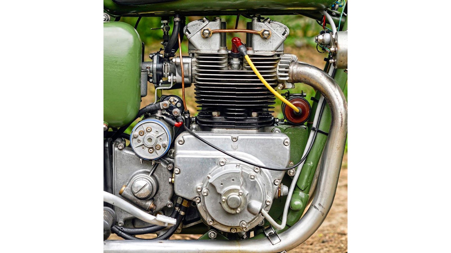 Alternator lives inside the timing-side engine casing