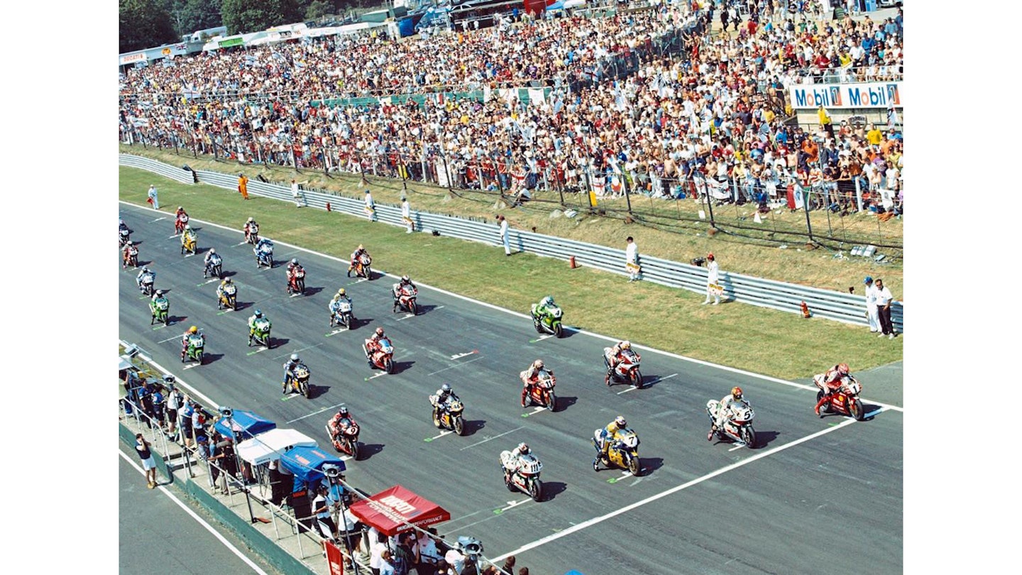 John (#46) on the second row at Brands Hatch WSB in 1999. He came fourth in race two Image 8 – caption
