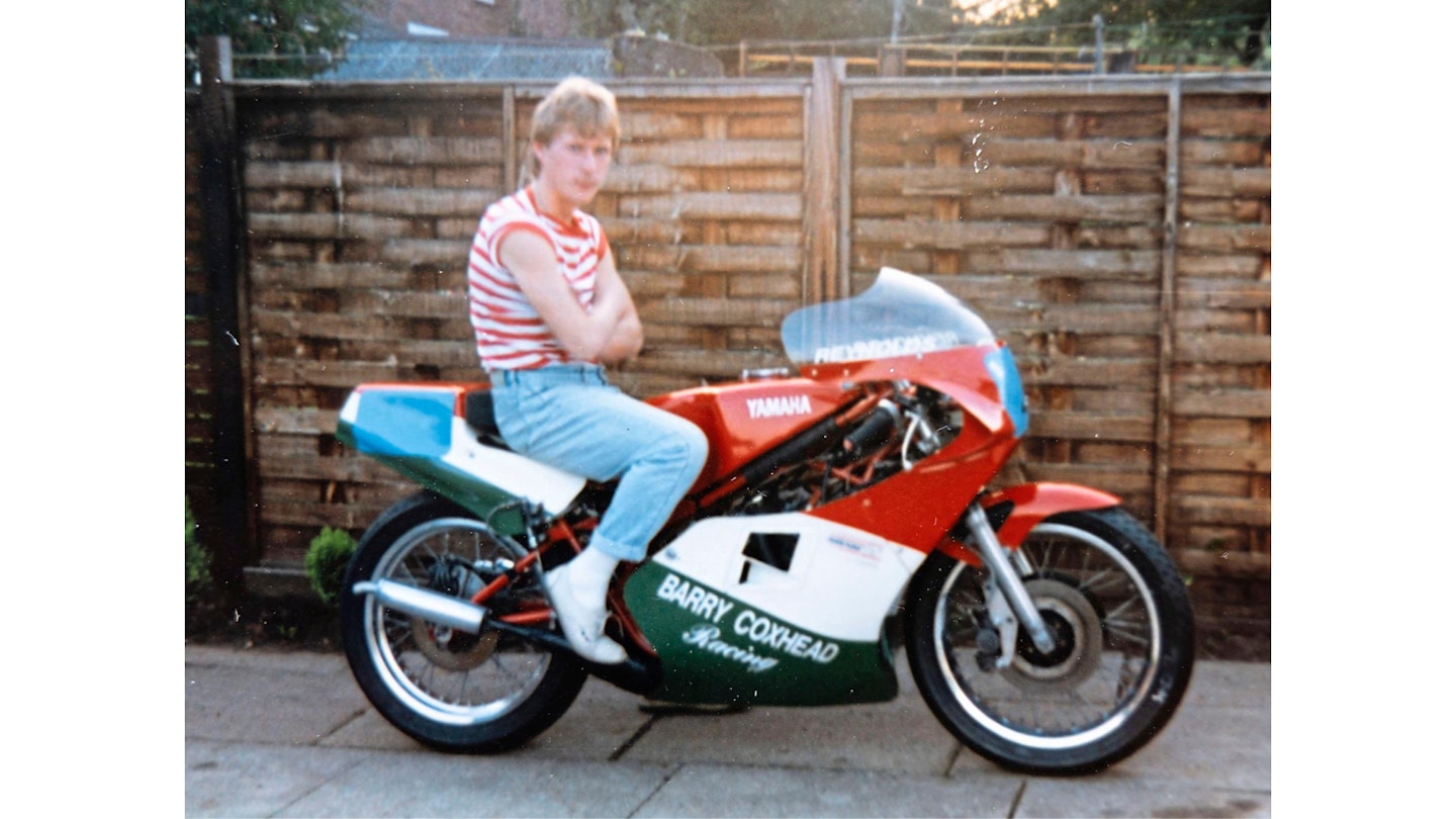 John and his TZ350 in 1986. He was a late starter to road racing – by then he was 23