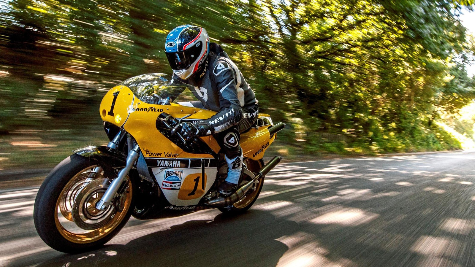 Time for a double-take: This creation looks like a GP bike that’s taken an unexpected detour onto a Sussex B-road