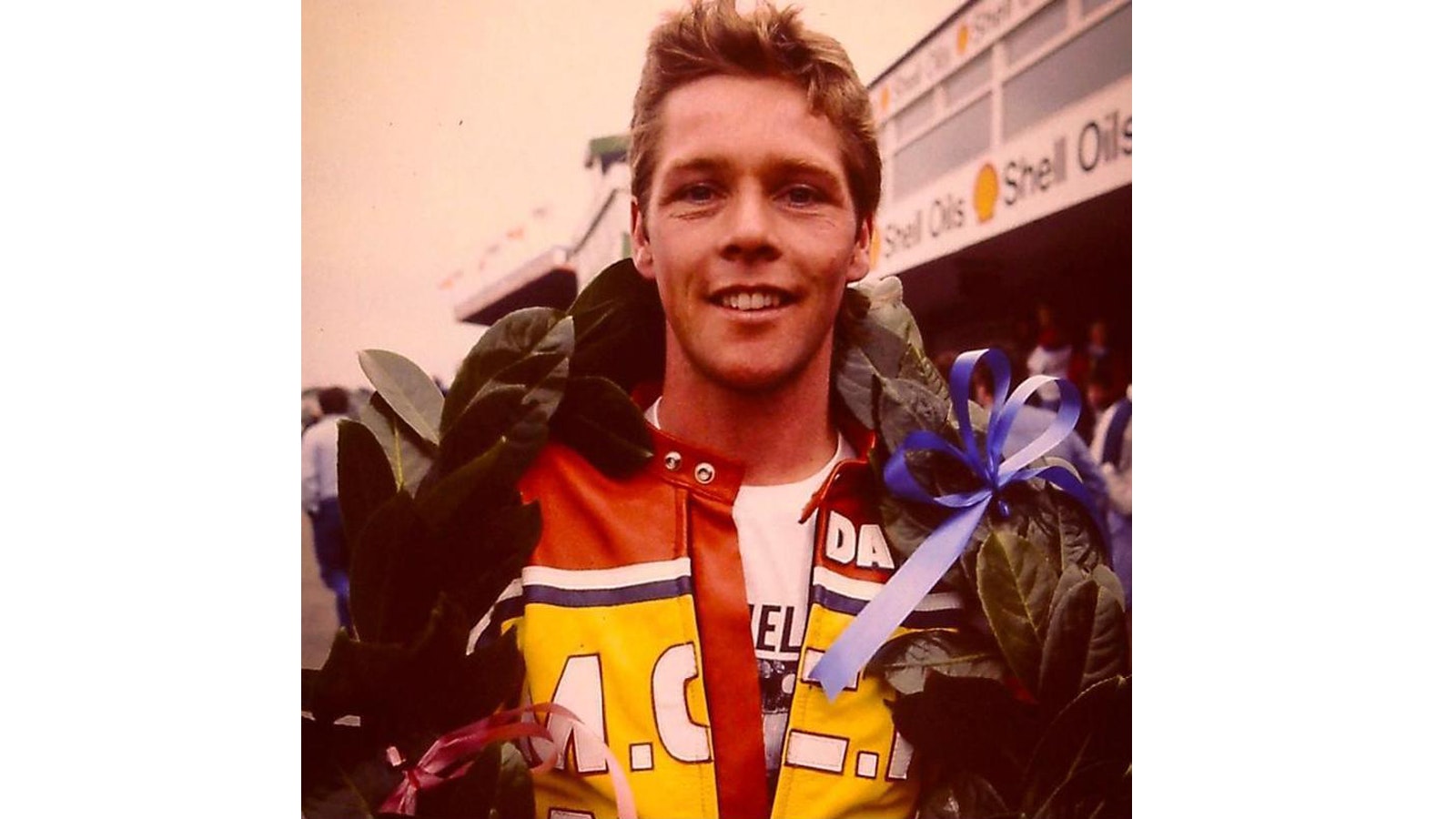 Darren looking understandably chipper after winning the British sidecar GP at Donington in 1993