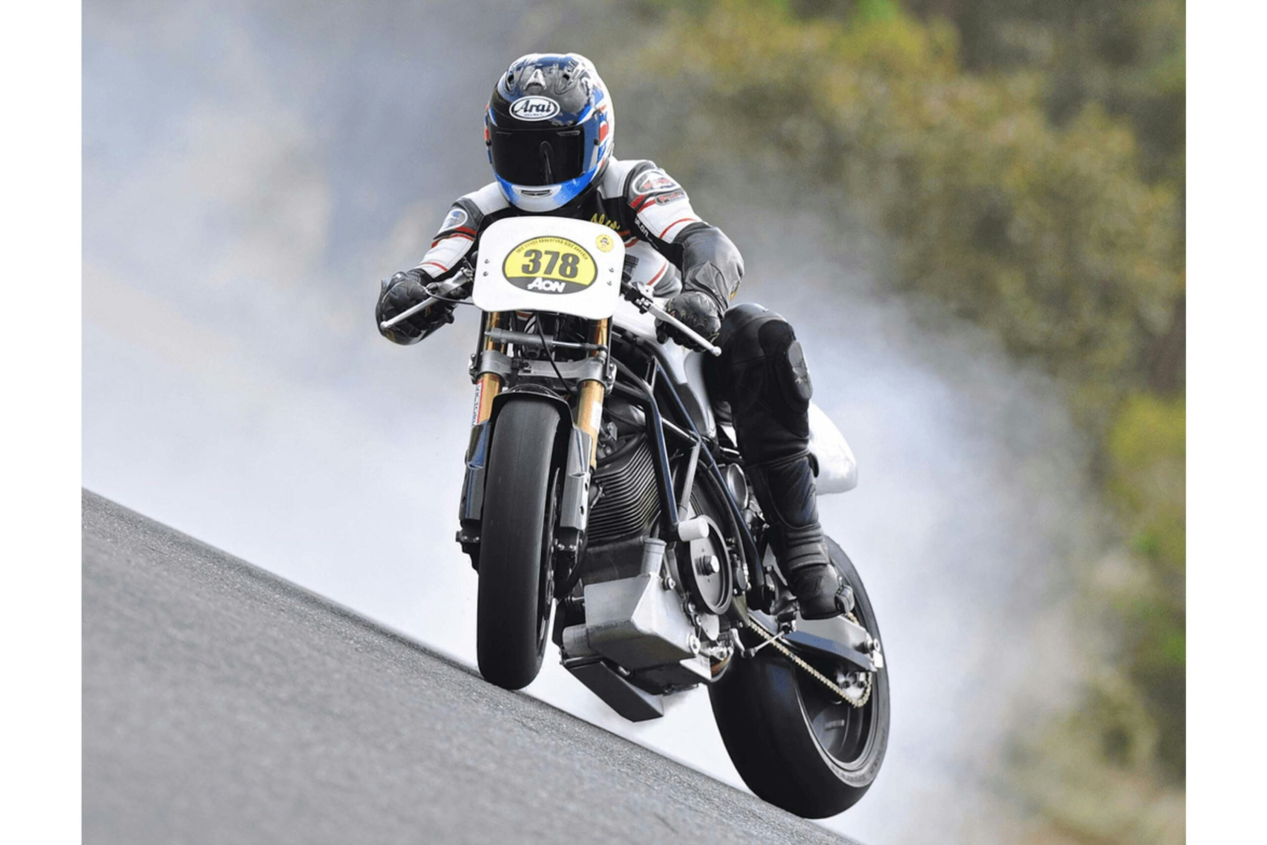 Alan always aimed to get dramatic road test shots, but he excelled himself on the Australian-built EMU BSA 1200 in 2015 thanks to an oil-cooler hose popping off…