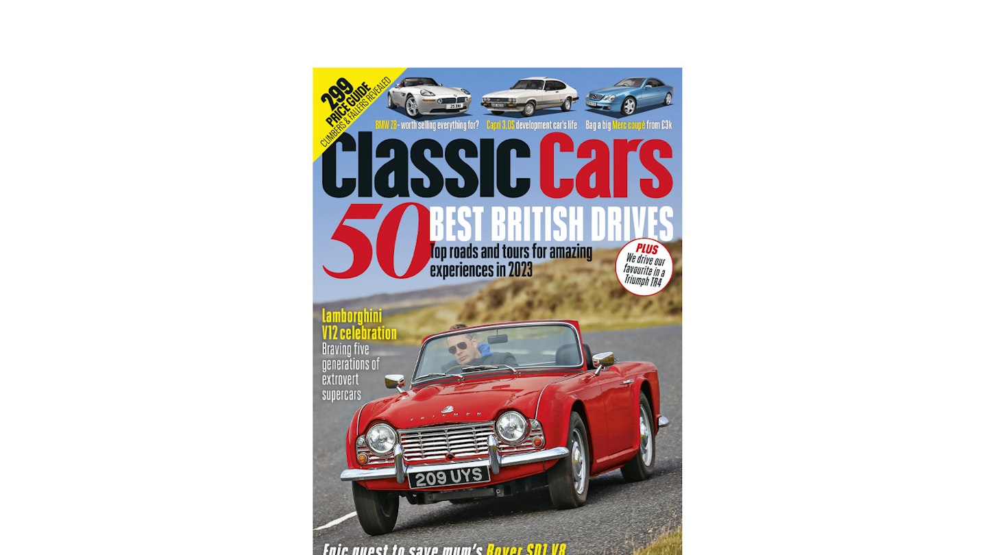 Classic cars March 2023 issue cover