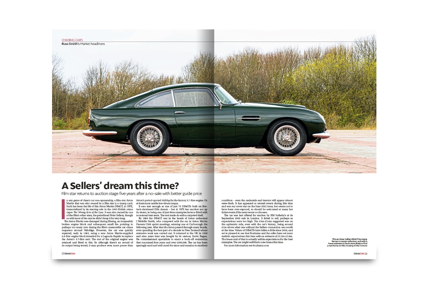 Highlight – What price for this Aston DB4GT, formerly Peter Sellers’ silver-screen co-star
