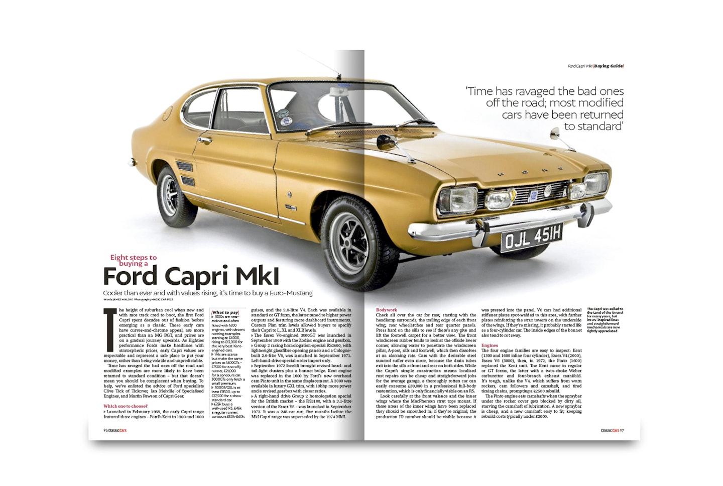 Buying Guide – With prices hiked but unhyped – it’s the ideal time to buy a MkI Ford Capri