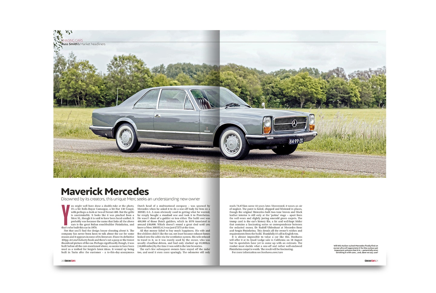 Classic Cars September 2023 issue pininfarina mercedes