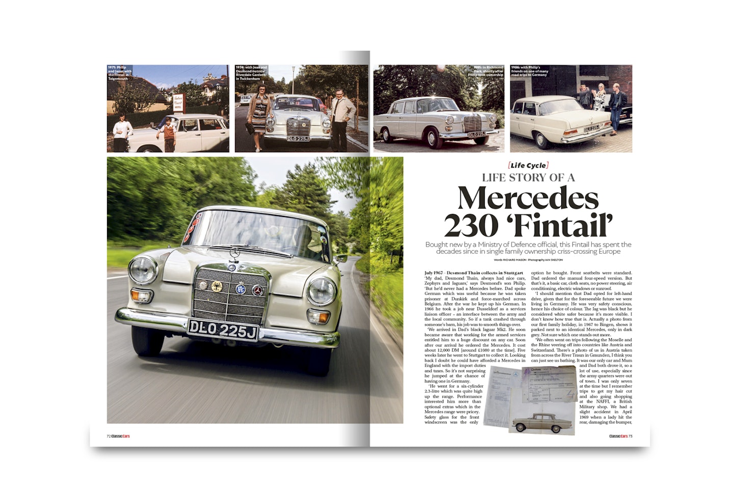 Classic Cars September 2023 issue mercedes 230 fintail
