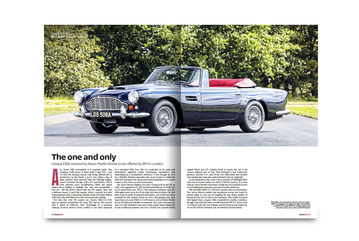 p20 Market Highlight A unicorn-spec Aston Martin DB4 Convertible comes to market