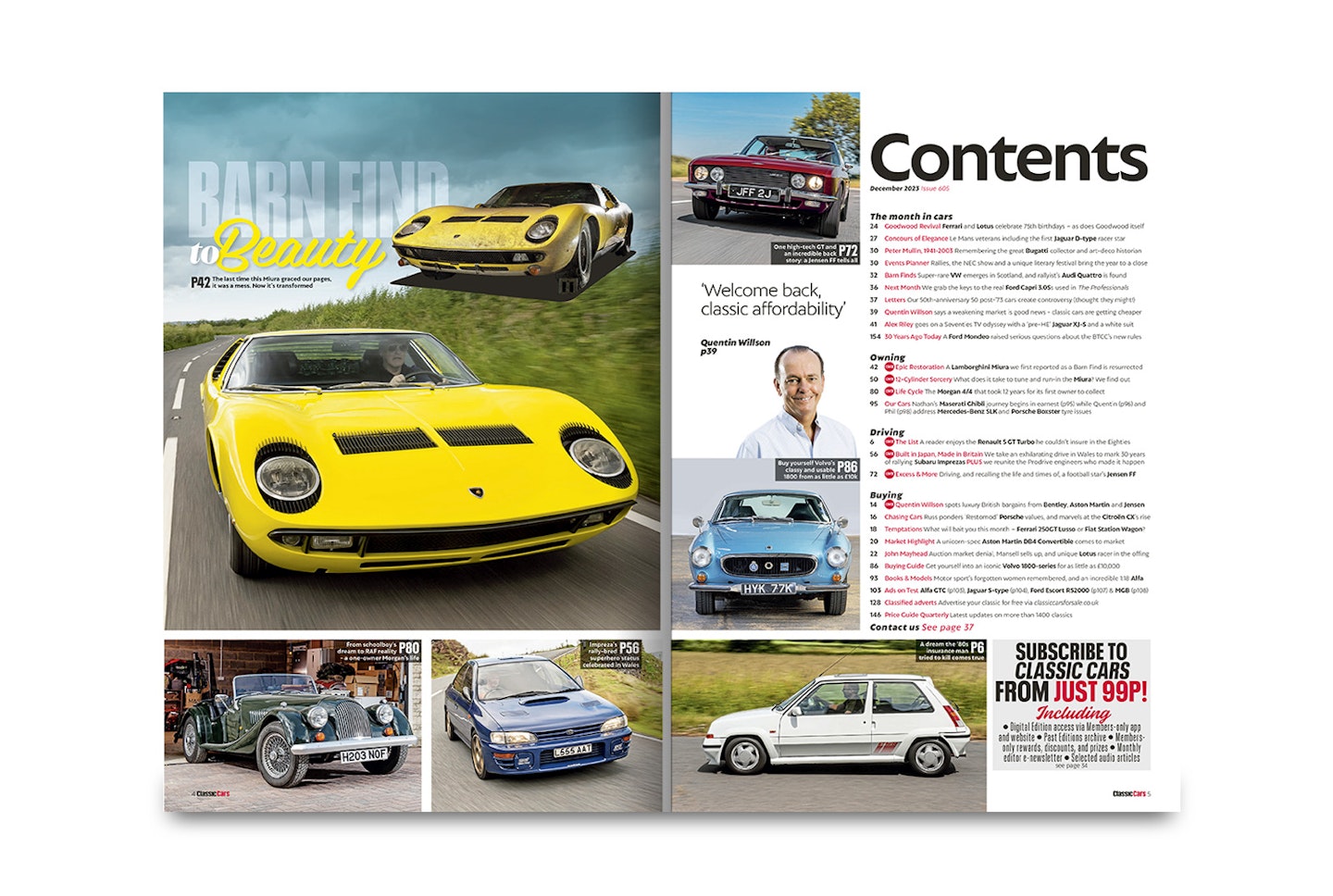 Classic Cars December 2023 issue contents