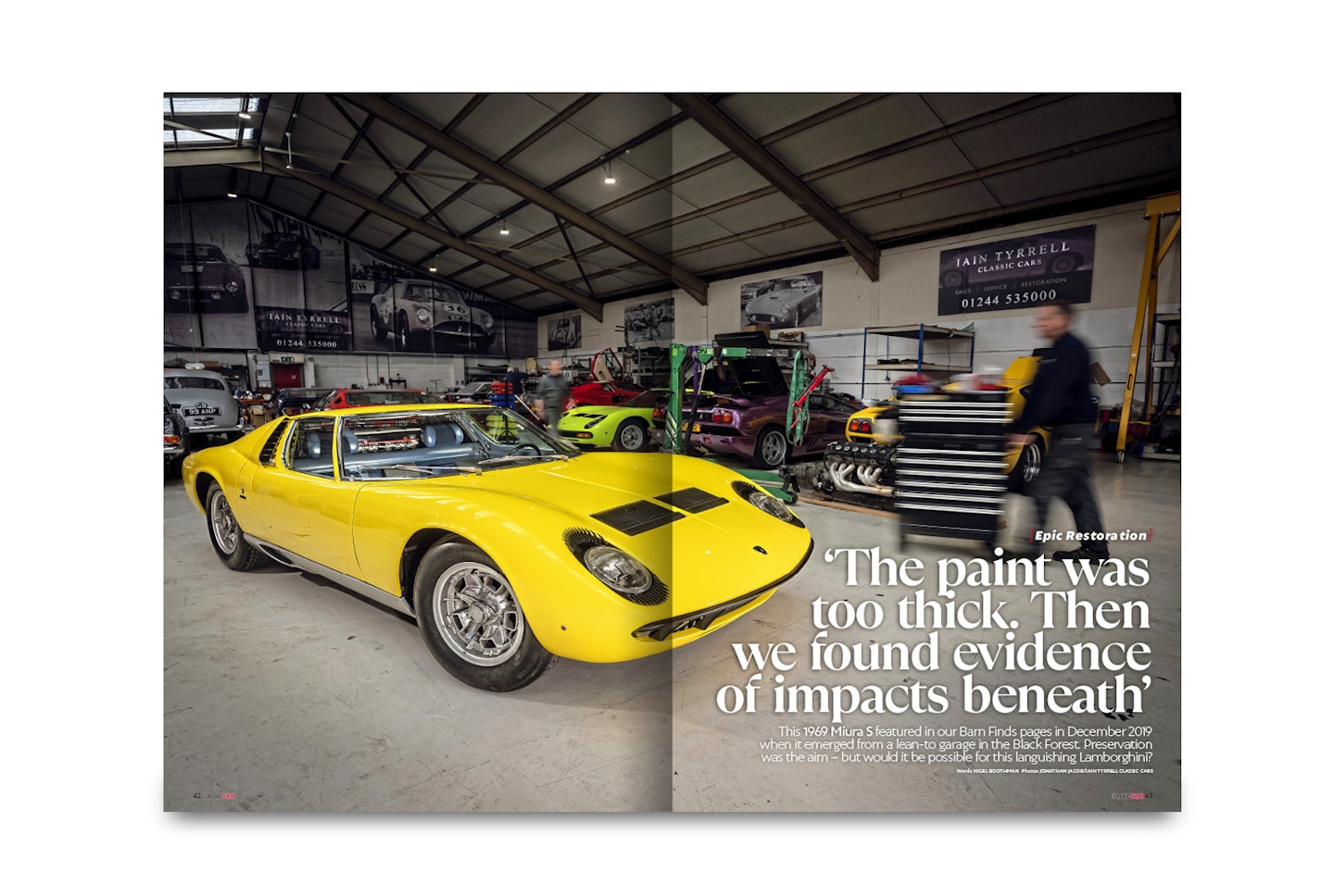 p42 Epic Restoration A Lamborghini Miura we first reported as a Barn Find is resurrected