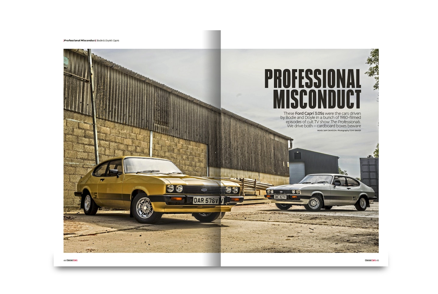 Professional Misconduct – Kicking up dust in Bodie & Doyle’s Ford Capri 3.0Ss