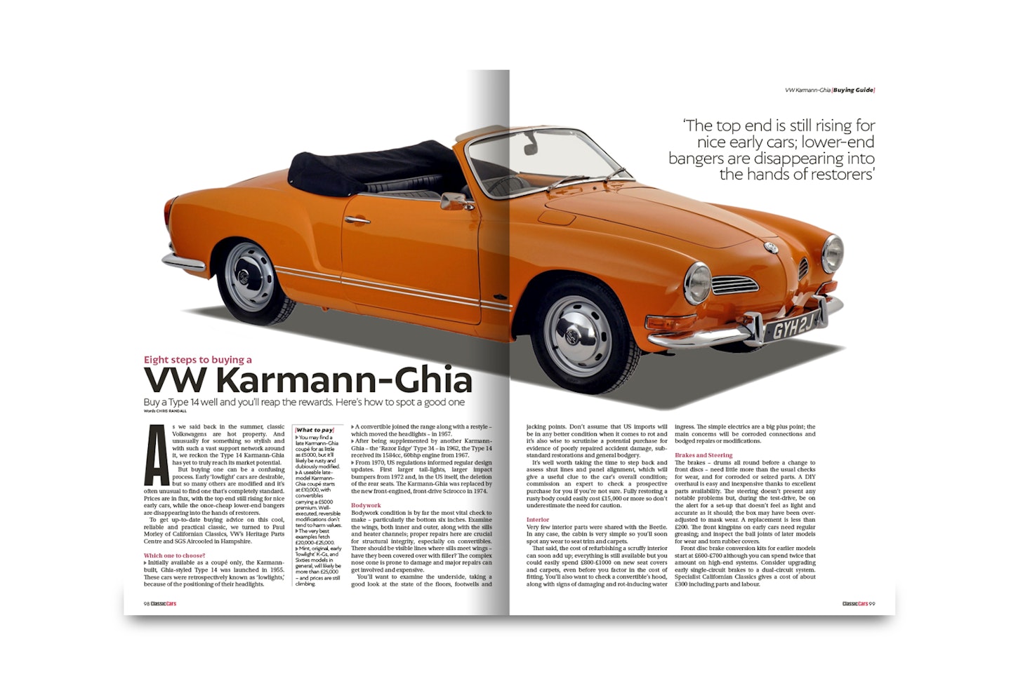 Buying Guide – How to buy a Volkswagen Karmann-Ghia while they’re still good value