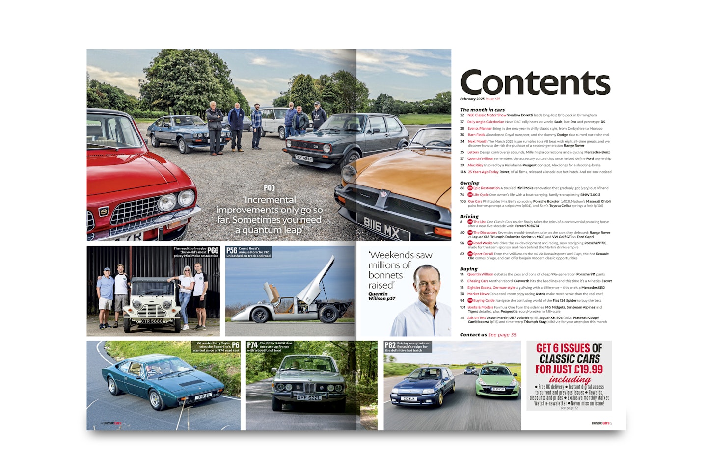 Classic Cars Feb 25 contents