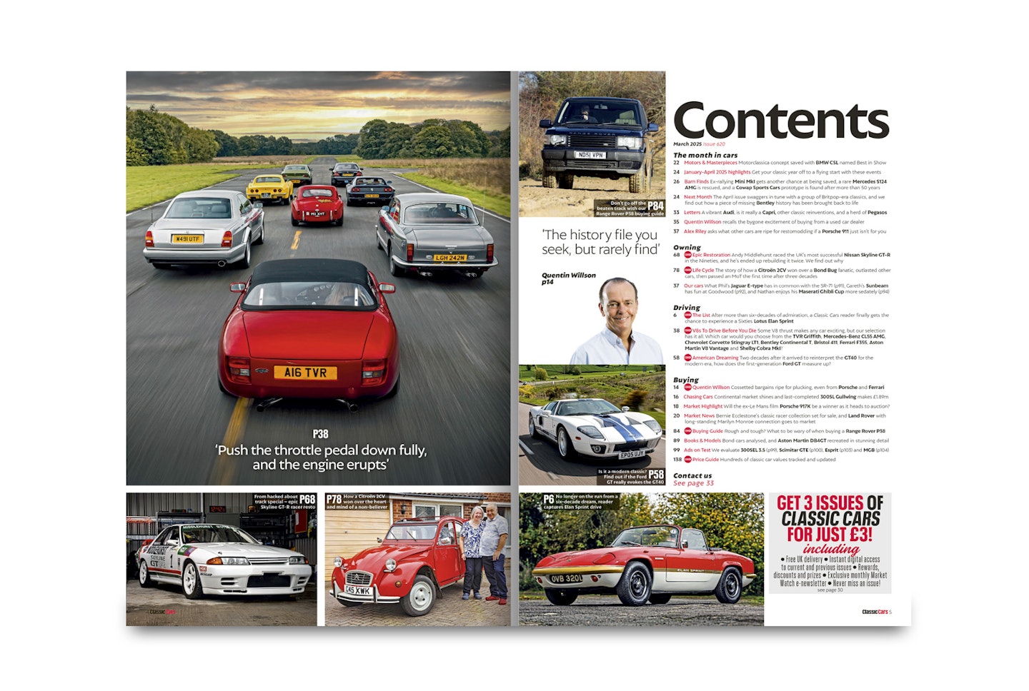 Classic Cars March 2025 contents