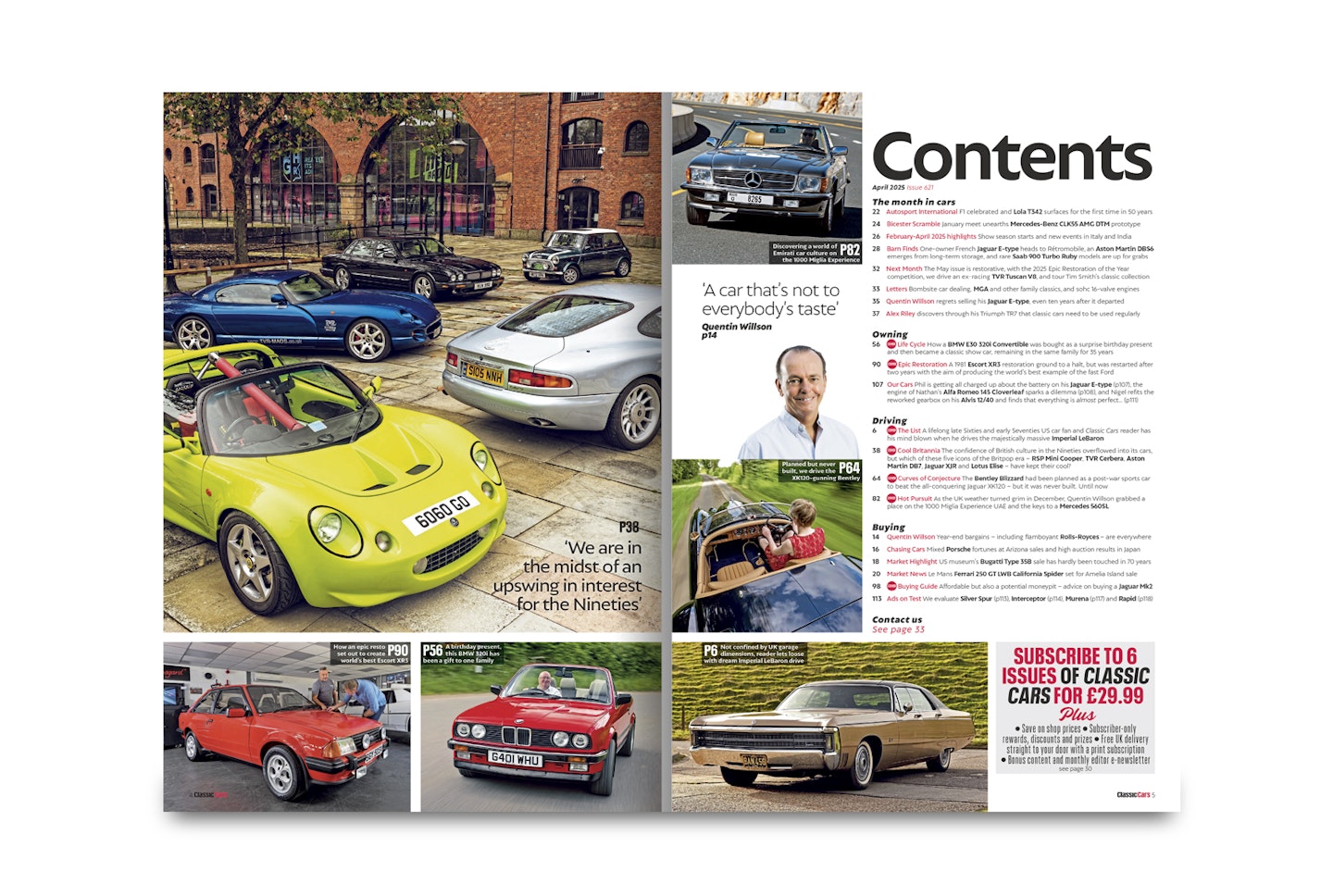 Classic Cars April 2025 contents