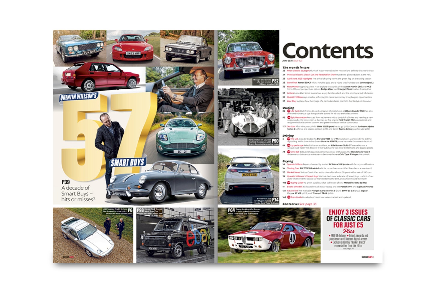 Classic Cars June 2025 contents