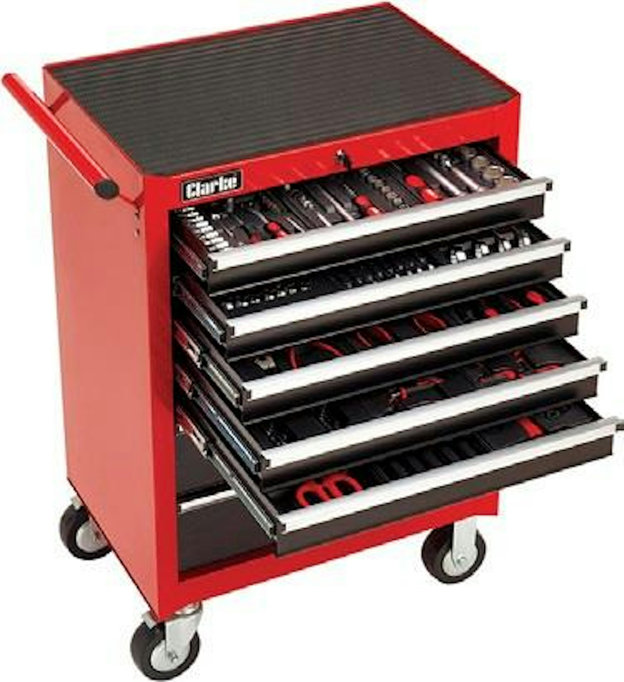 CLARKE PRO396 TOOL SET WITH SEVEN-DRAWER TOOL CABINET