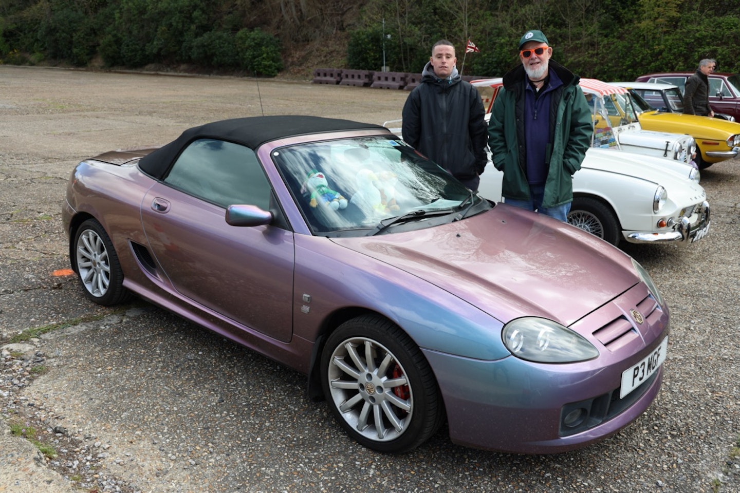 As a local MG group member, Brooklands was an obvious DID location for Gerry Edwards, seen here with his 2004 MG TF and son Jack Edwards.