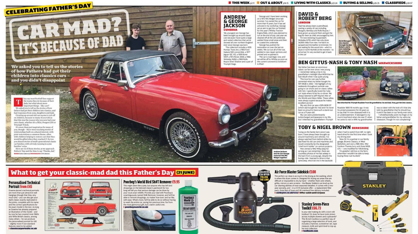 Car mad? It's because of dad!