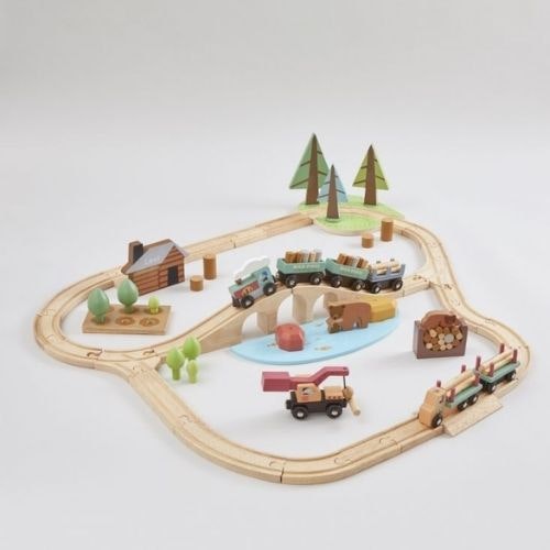 Wooden Trains For Toddlers, John Lewis 120 Piece Wooden Train Set
