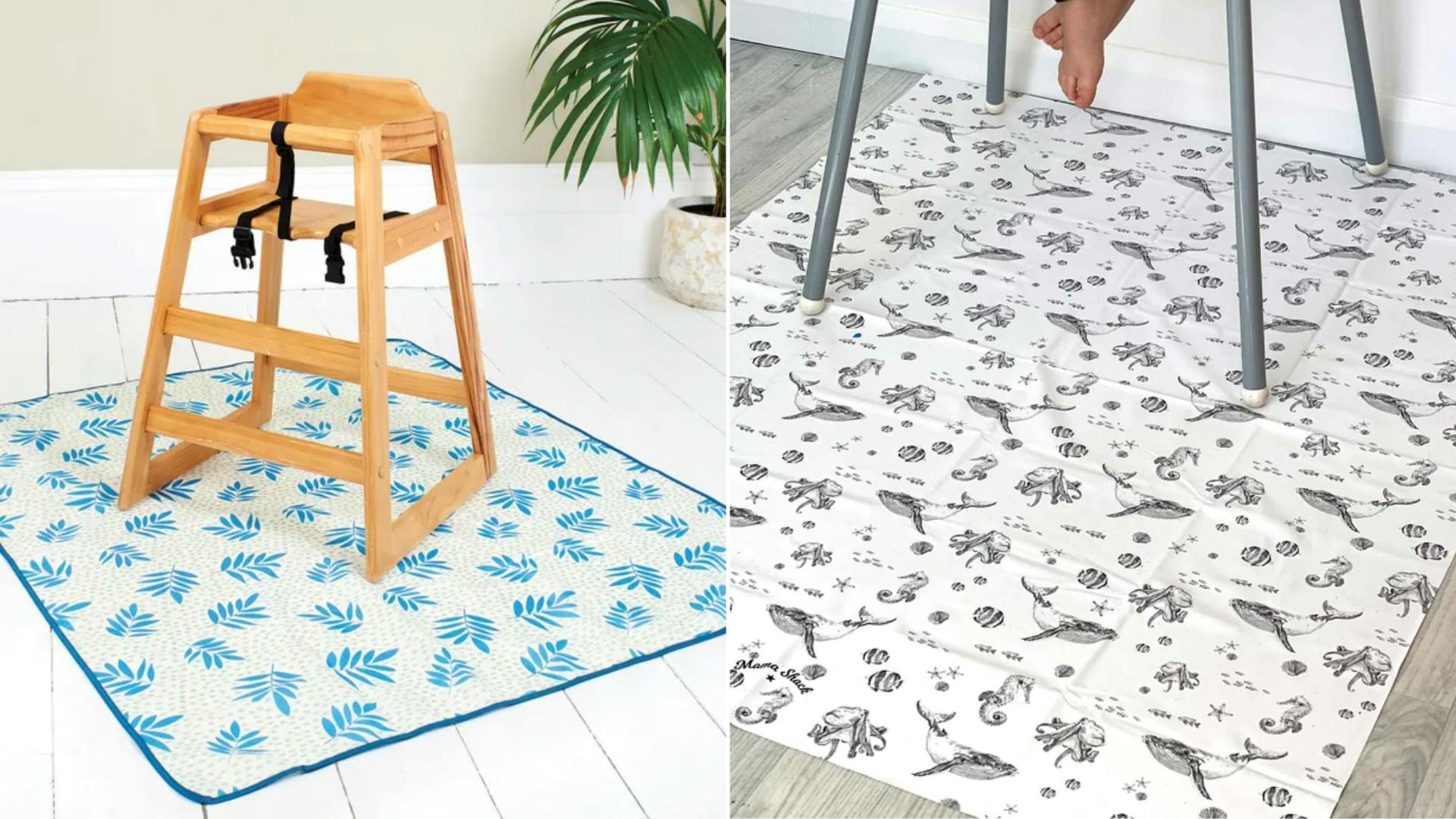 Highchair Splash Mat Baby,Waterproof Anti Slip Feeding Splat Mat Floor Table Protector Cover 140cm*140cm
