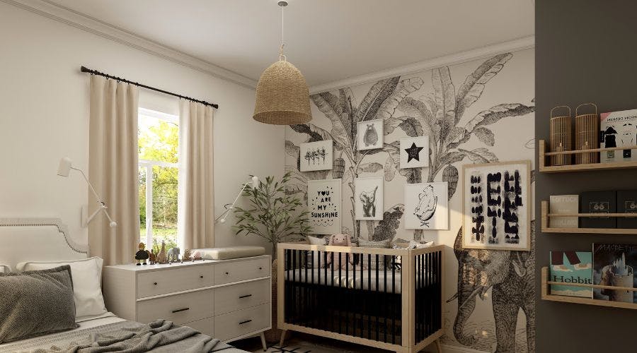 Baby Nursery Ceiling Light Shade Room Newborn Moon Star Lamp Decor Design Kids 