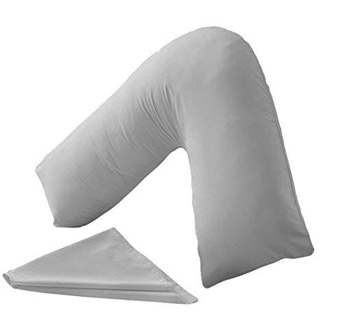 V SHAPED PILLOW CASE COVER PREGNANCY MATERNITY ORTHOPAEDIC SUPPORT NURSING 