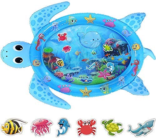 UUBOXS Inflatable Tummy Time Water Mat for 3 6 9 Months Newborn Boy Girl Black White Baby Water Mat for Infants & Toddlers Early Development Activities High Contrast Newborn Baby Toys 