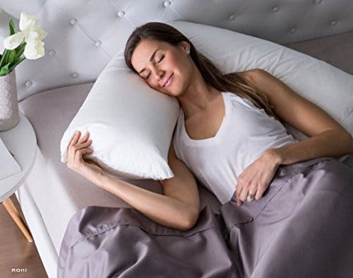 Cream Pregnency AmigoZone Orthopaedic-Luxury V Shaped Pillow Nursing Back Support With Free Pillow Case 