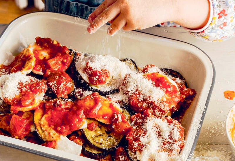 Aubergine Bake Family Life Mother Baby
